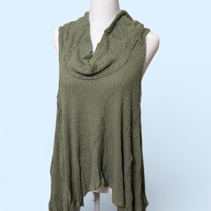 Free People Olive Cowl Neck S